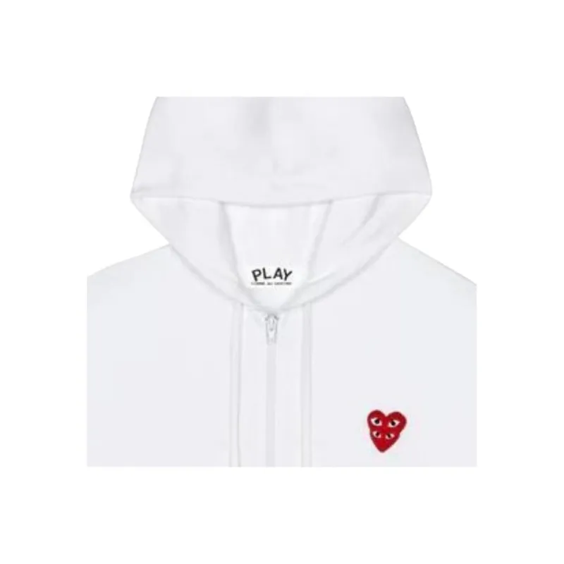 CDG Play Sweatshirt Unisex White-1