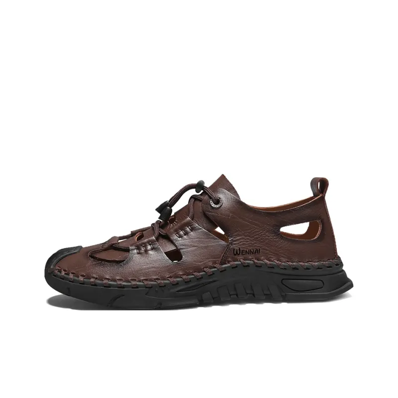 Wen Nai Casual Shoes Men's Burgundy-0