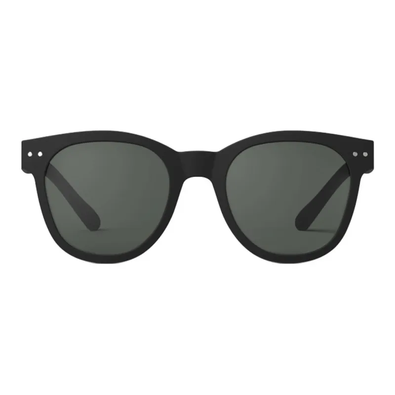 IZIPIZI PARIS Ricinus Organic Polyamide Oval Sunglasses Unisex Black-1