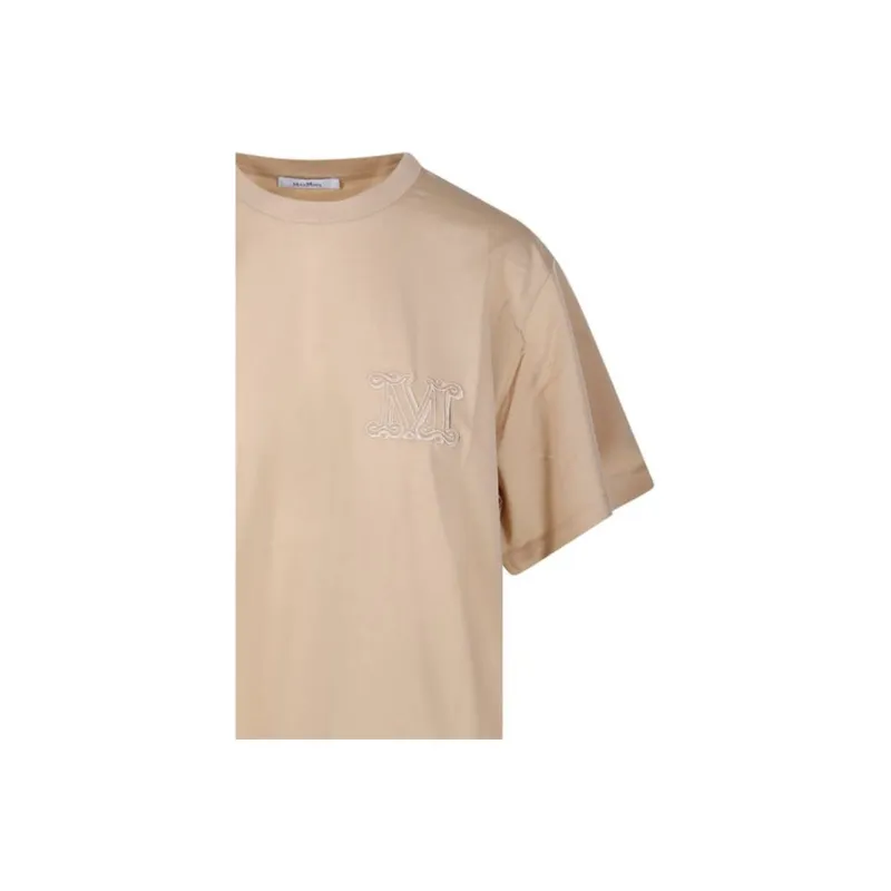 MaxMara Mango Logo Embroidered Crewneck Top-2
