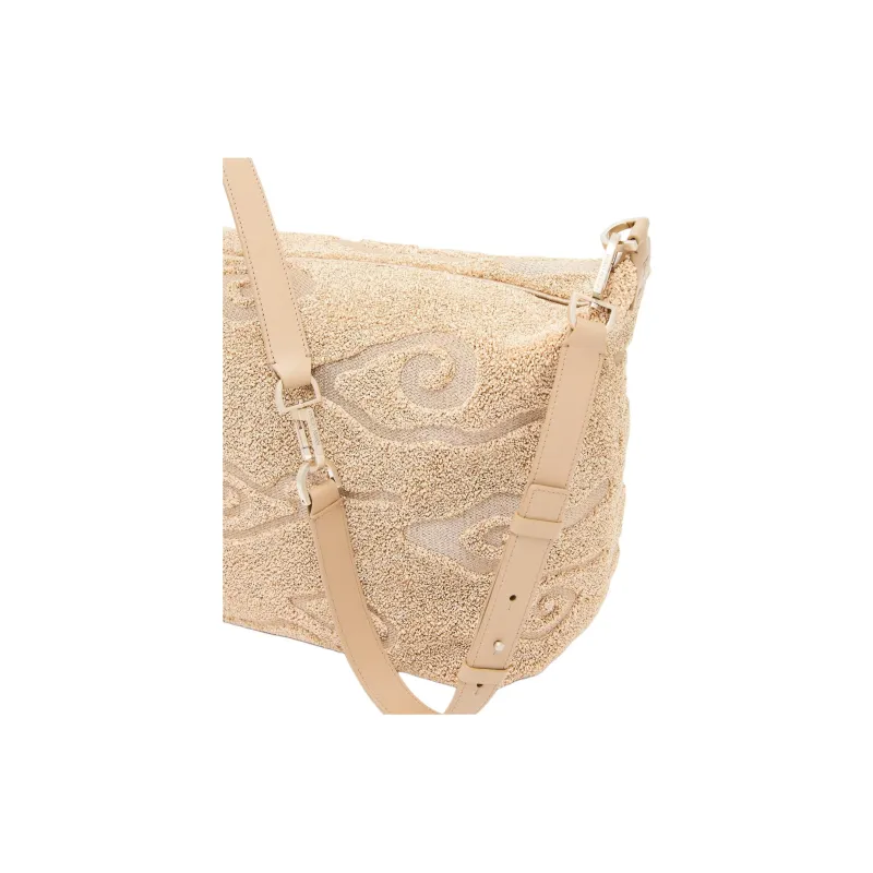 AMANI La Prima Raffia One Shoulder Handbag Tubas Women's Light Umber-3
