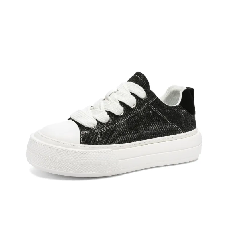 MUSHILANDI Breathable Height Increase Low Top Canvas Shoes Men's-1