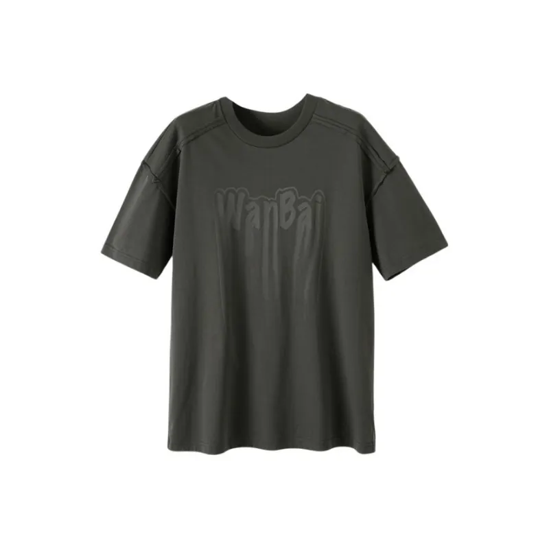 Late White Drop Shoulder Sleeve T Shirt Women's-0