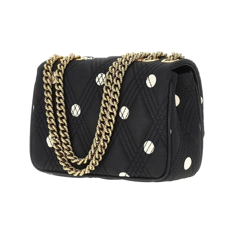 Valentino GARAVANI Diamond Quilting Twill Shoulder Bag Trumpets Women's Black-1