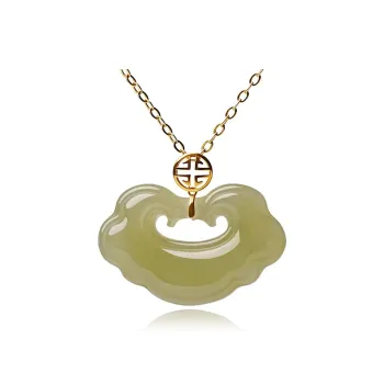 EADDA JEWELRY Pendants Green Jade Unisex