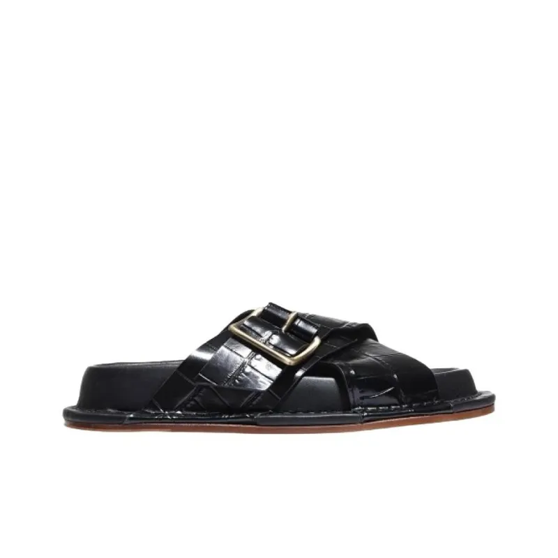 JIL SANDER Slide Slippers Women's Black-1