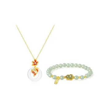 GIFU White Jade Bodhi Necklaces Women's