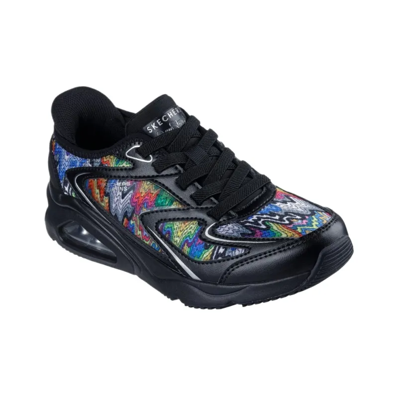 Jen Stark x Skechers Tres Air Uno Mid Top Casual Shoes Women's Black-3