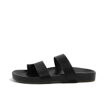 HUANQIU Quiet Slip Resistant Abrasion Resistant Slide Slippers Women's Black