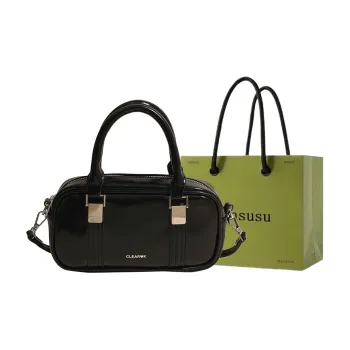 Bansusu PU Crossbody One Shoulder Handbag Women's Black/Light Yellow/White/Pink