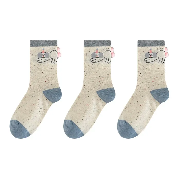 Moremoli Mid Calf Socks Women's 3 Pack-4