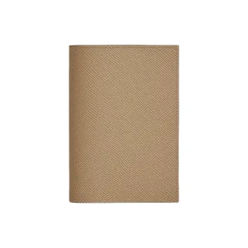 HERMES Simple Epsom Calfskin Travel Storage Bag Unisex 1C Poussiere Dusty Brown/Cardamom Green