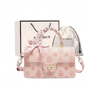 Bullrun Synthetic Leather Handbag Women's Pink