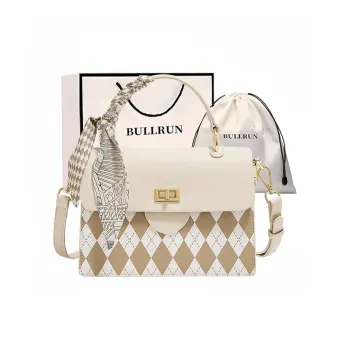 Bullrun PU One Shoulder Handbag Women's Beige