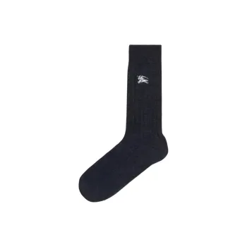 Burberry SS25 Mid Calf Socks Men's 1 Pack Marine Blue