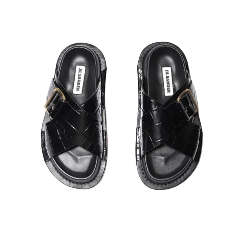 JIL SANDER Slide Slippers Women's Black-3