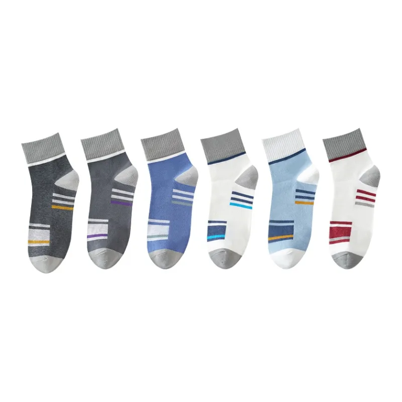 H YXIANG Mid Calf Socks Men's 6 Pack-3