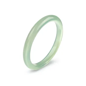 Artisan Lock Heart Jade Natural Chalcedony Bangles Unisex