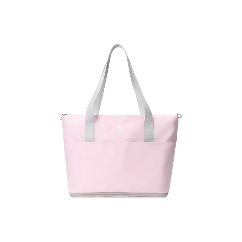 CAMEL Twill Composite Fabric Tote Handbag Unisex-3