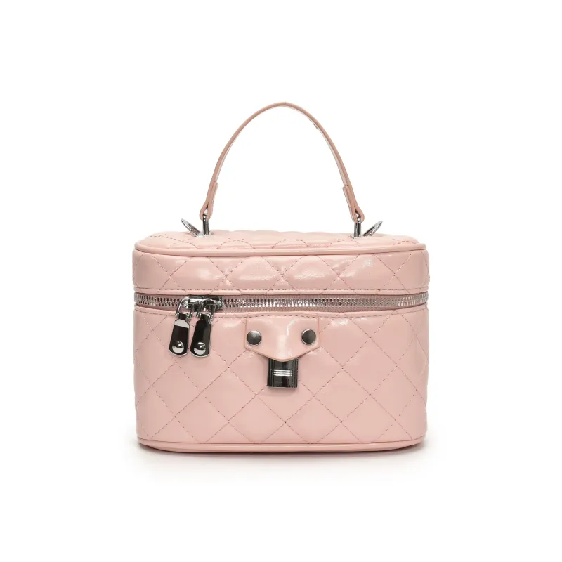 ZAVC PU Box Bag, One Shoulder Handbag Women's Silver/Pink/Black/Ecru/Blue-5