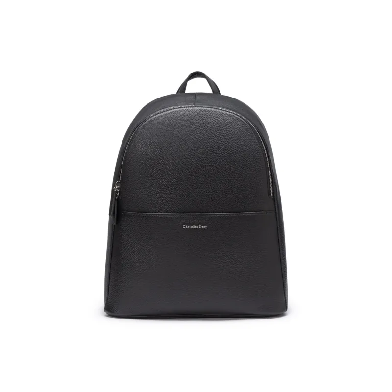 Chrisdien Deny Cow Leather Backpack Men's Black-0