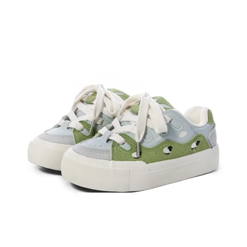 Ordifen Low Top Skateboard Shoes Women's Prairie Blue-1