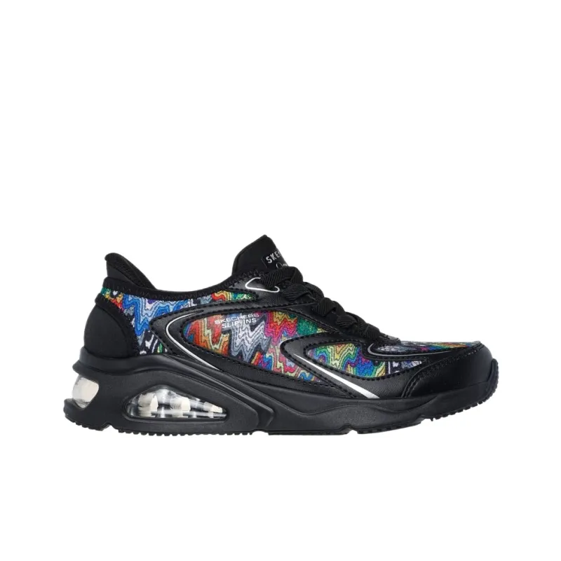 Jen Stark x Skechers Tres Air Uno Mid Top Casual Shoes Women's Black-1
