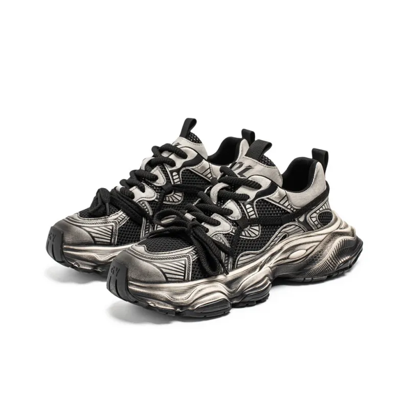 MUSHILANDI Slip Resistant And Breathable Low Top Chunky Sneakers Men's-9