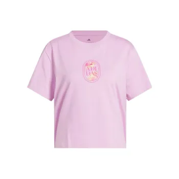 Adidas Free Shipping With AdiClub Jet Set Palms Graphic Crop Tee