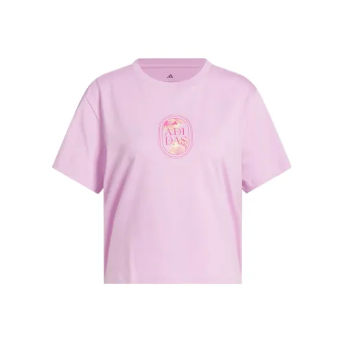 Adidas Free Shipping With AdiClub Jet Set Palms Graphic Crop Tee