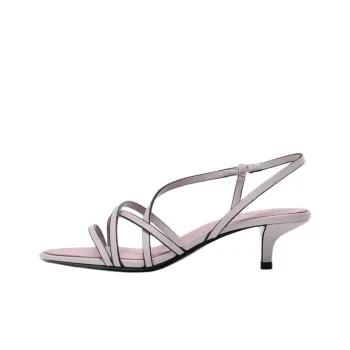 ZARA One Strap Sandals 5cm Women's Rose Red