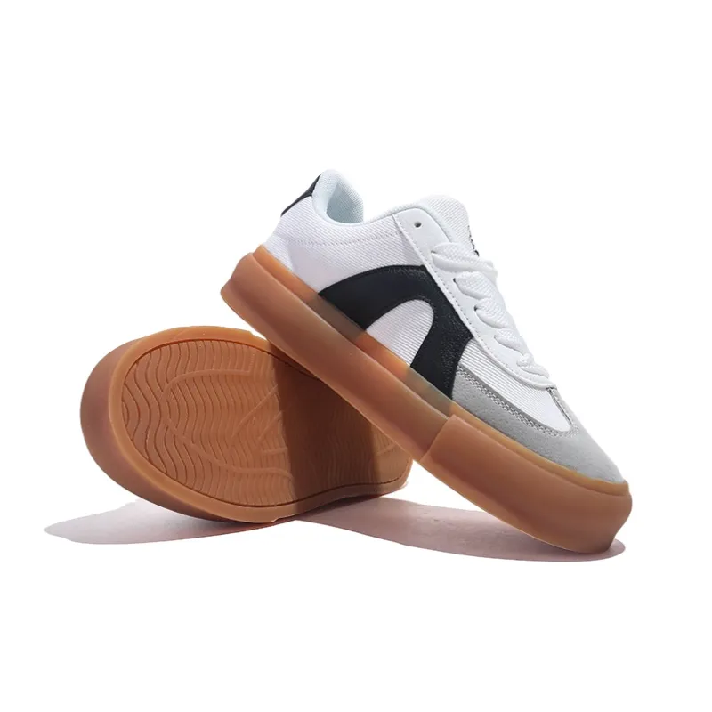 Jifffly Slip Resistant, Abrasion Resistant, Lightweight Low Top Skateboard Shoes Unisex White-5