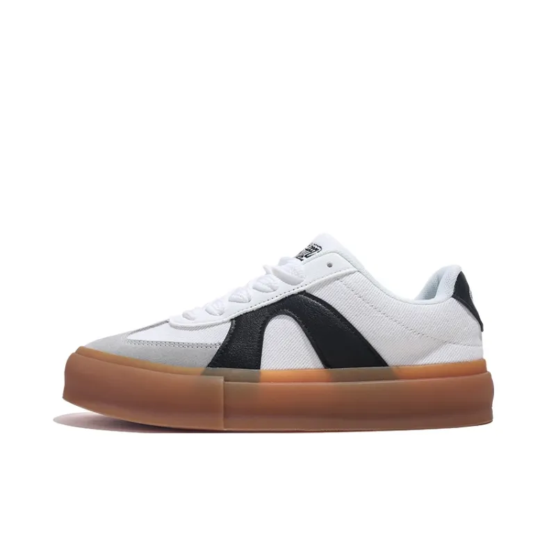 Jifffly Slip Resistant, Abrasion Resistant, Lightweight Low Top Skateboard Shoes Unisex White-1