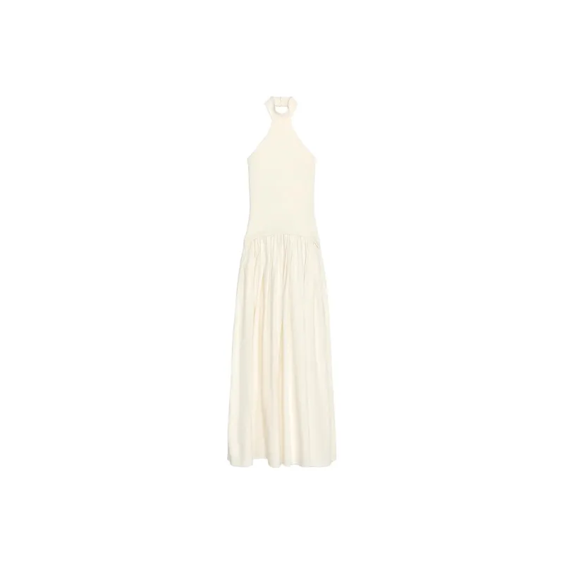 ZARA Sleeveless Dresses Women's White-0