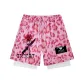 Pink Leopard Print Mock Two-Piece Dagger with Thorns Rose