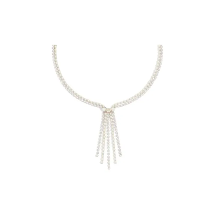 DIOR Metal, Resin, Pearl, Crystal, Gold Plated Necklaces Unisex Gold-0