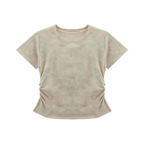 ST&SAT T Shirts Women's Tie Dye Khaki