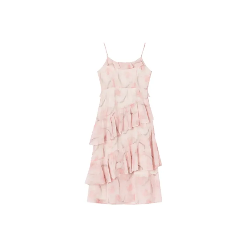 XIANGYING Slip Dress Women's Pink-1