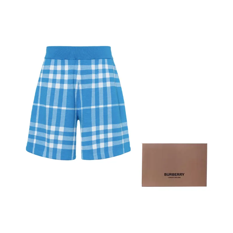 Burberry Check print Bermuda Shorts-10