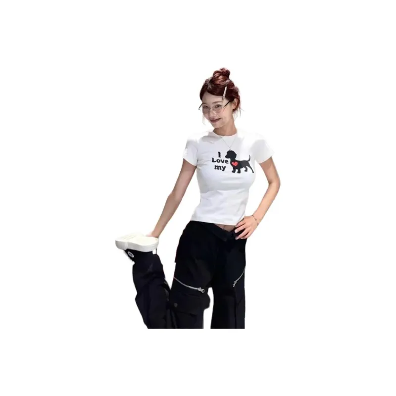 XIANSINIAO T Shirts Women's White-0