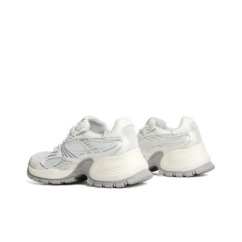 RED DRAGONFLY Height Increasing Abrasion Resistant Slip Resistant Low Top Chunky Sneakers Women's-4