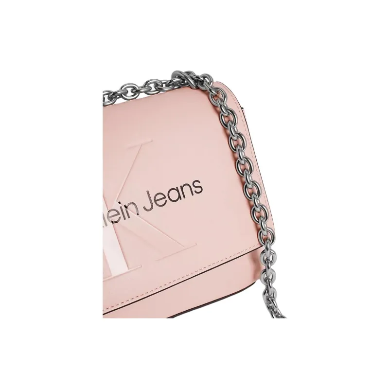 CALVIN KLEIN PU Portable Crossbody Bag, Shoulder Bag Women's Light Conch Pink-3