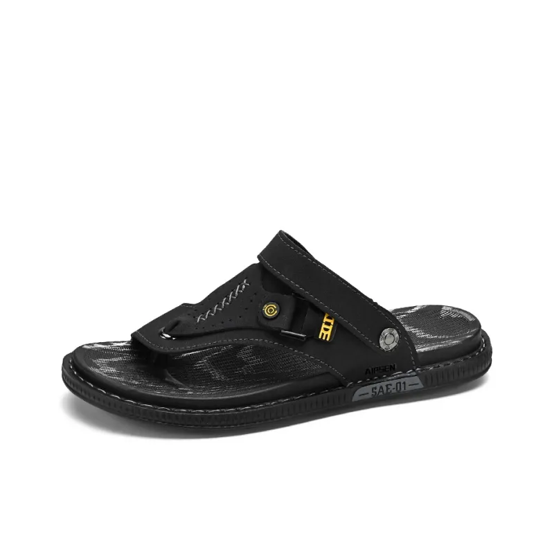AIPSEN Beach Sandals Men's Black-1