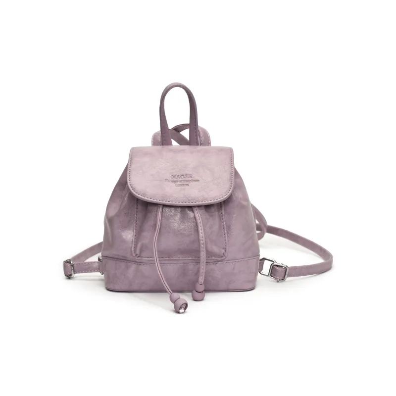 ZAVC PU Backpack Women's Black/White/Purple/Yellow/Green-10