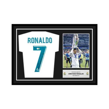 Three For Real Madrid Team Jersey Deluxe Framing Outer Frame Approx. 105x70cm Unisex