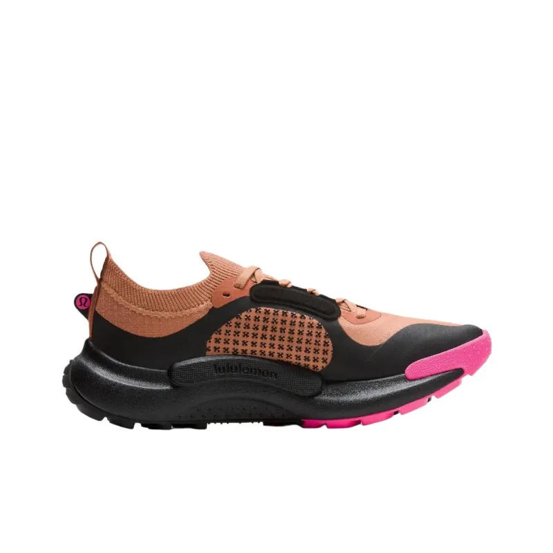 Lululemon Anti Slip Wear Resistant Low Top Trail Running Shoes Unisex Brown Black Pink-1
