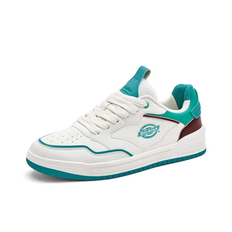 Dickies Low Top Skateboard Shoes Men's White Lake Blue-1