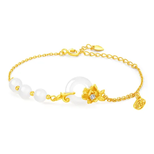 Lao Feng Xiang Natural Chalcedony Bracelets Women's