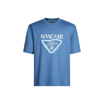 MANGANO T Shirts Men Gray Blue