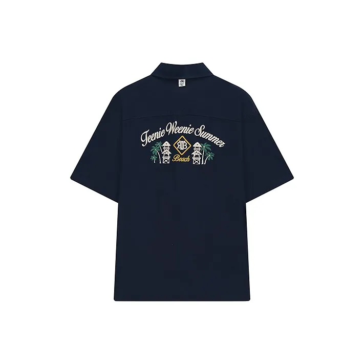 Teenie Weenie Men Shirts Unisex Navy Blue-1